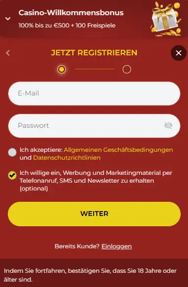 777Vault Registrierung